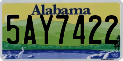 AL license plate 5AY7422