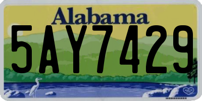 AL license plate 5AY7429
