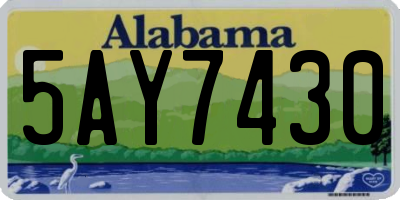 AL license plate 5AY7430