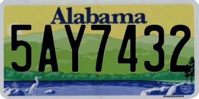 AL license plate 5AY7432