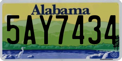 AL license plate 5AY7434