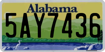 AL license plate 5AY7436
