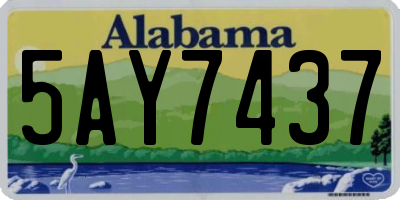 AL license plate 5AY7437