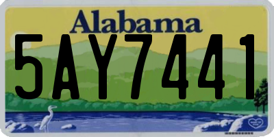 AL license plate 5AY7441
