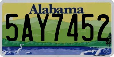 AL license plate 5AY7452