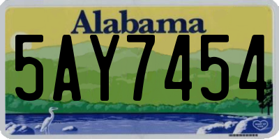 AL license plate 5AY7454