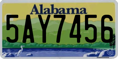 AL license plate 5AY7456