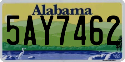 AL license plate 5AY7462
