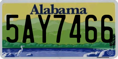 AL license plate 5AY7466