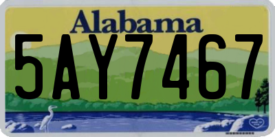 AL license plate 5AY7467