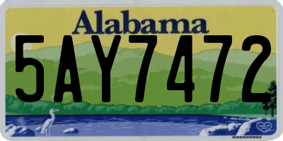 AL license plate 5AY7472