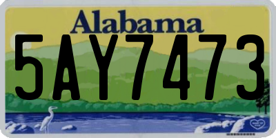 AL license plate 5AY7473