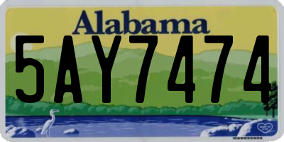 AL license plate 5AY7474