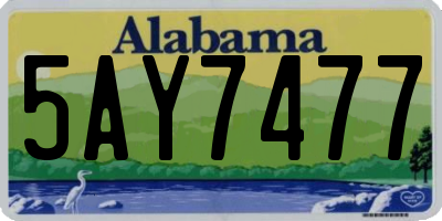 AL license plate 5AY7477