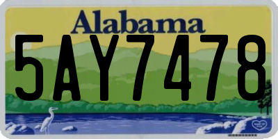 AL license plate 5AY7478