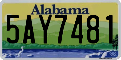 AL license plate 5AY7481