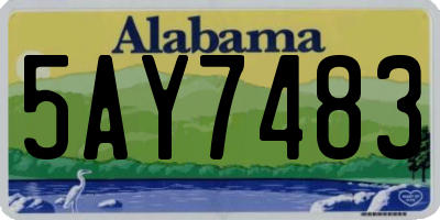 AL license plate 5AY7483