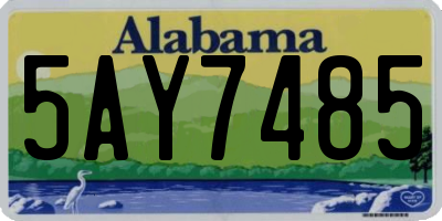 AL license plate 5AY7485