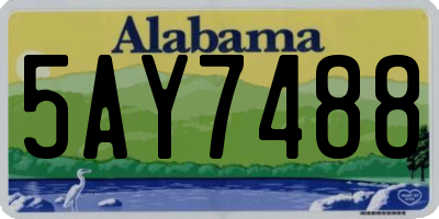 AL license plate 5AY7488