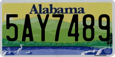 AL license plate 5AY7489