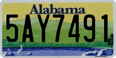 AL license plate 5AY7491