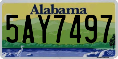AL license plate 5AY7497