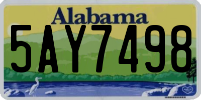 AL license plate 5AY7498