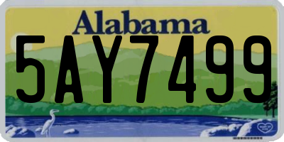 AL license plate 5AY7499