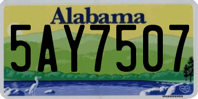 AL license plate 5AY7507