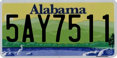 AL license plate 5AY7511