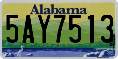 AL license plate 5AY7513