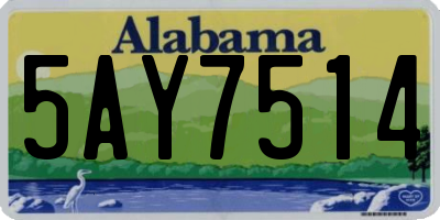 AL license plate 5AY7514