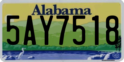 AL license plate 5AY7518
