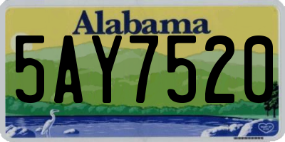 AL license plate 5AY7520