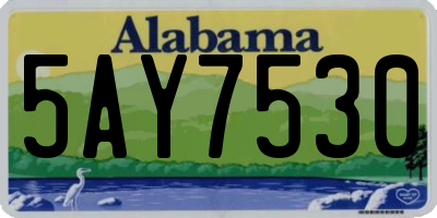 AL license plate 5AY7530