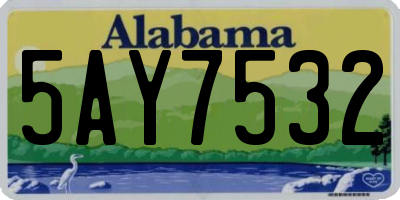 AL license plate 5AY7532