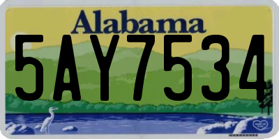 AL license plate 5AY7534