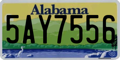 AL license plate 5AY7556