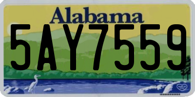 AL license plate 5AY7559