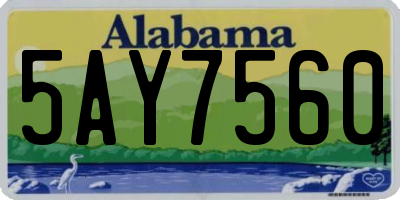 AL license plate 5AY7560