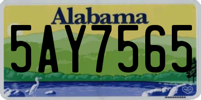 AL license plate 5AY7565
