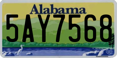 AL license plate 5AY7568