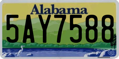 AL license plate 5AY7588