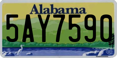 AL license plate 5AY7590