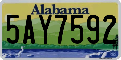 AL license plate 5AY7592