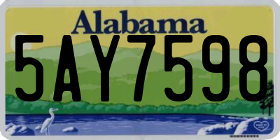 AL license plate 5AY7598