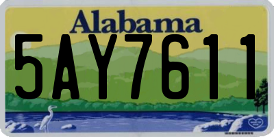 AL license plate 5AY7611