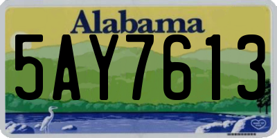 AL license plate 5AY7613