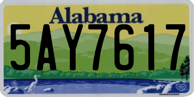 AL license plate 5AY7617