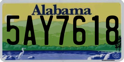AL license plate 5AY7618